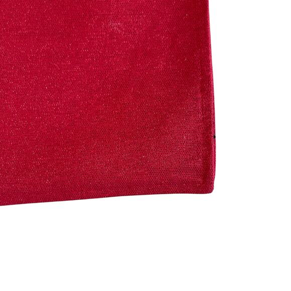 6pc Rachel Zoe Holiday Red Sparkle Placemats 13x19 Chic Christmas Decor New - Picture 10 of 12